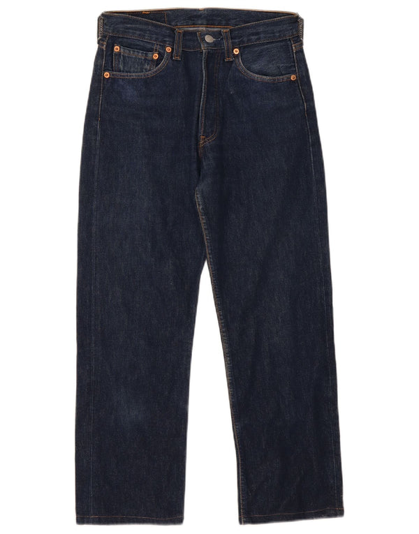 Levi's Womens 501 Straight Jeans W28 L26 Navy Blue Cotton