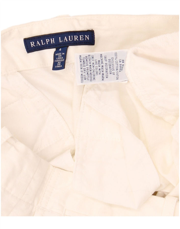 Γυναικείο σορτς Chino Ralph Lauren US4 Small W30 λευκό βαμβακερό
