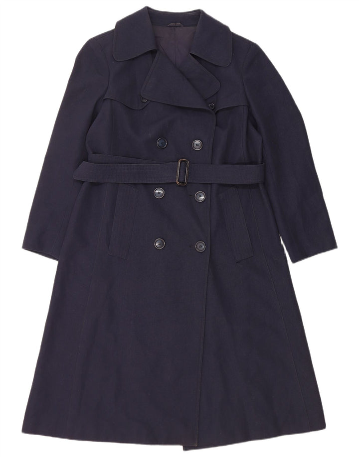 NINO Γυναικείο παλτό με διπλό στήθος UK 10 Small Navy Blue Polyester