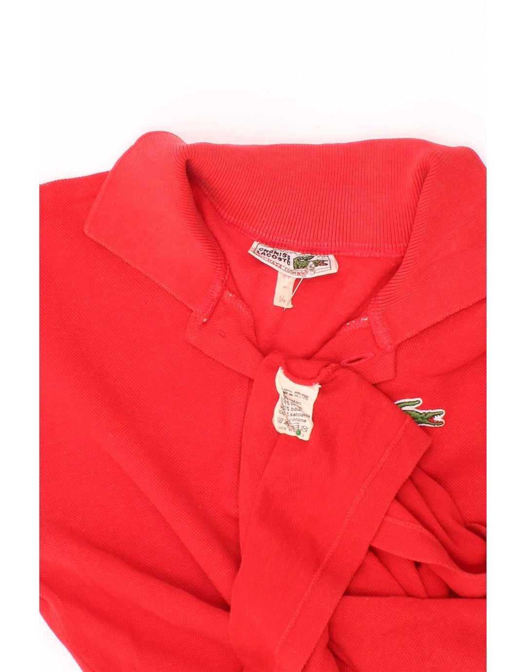 Lacoste Boys Polo πουκάμισο 13-14 ετών κόκκινο βαμβακερό