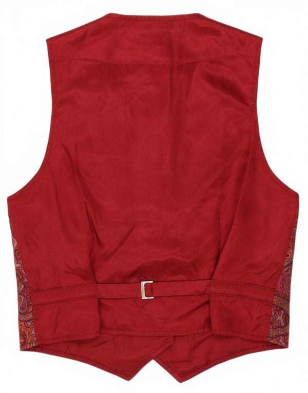 Vintage ανδρικό γιλέκο Medium Burgundy Paisley