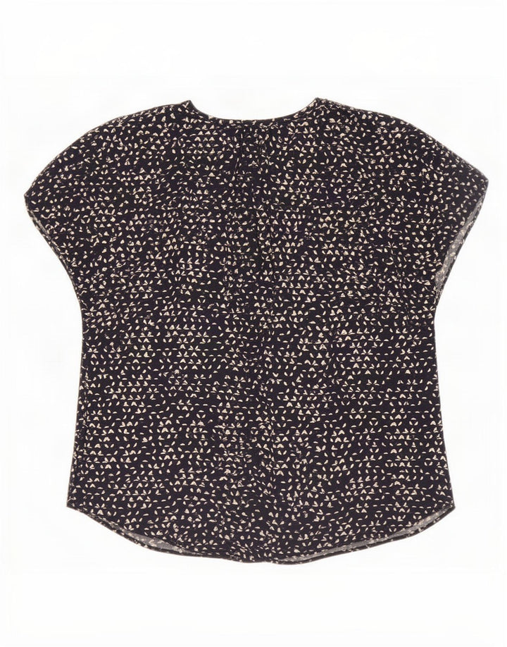 Γυναικεία μπλούζα Jigsaw Top UK 12 Medium Navy Blue Spotted Viscose