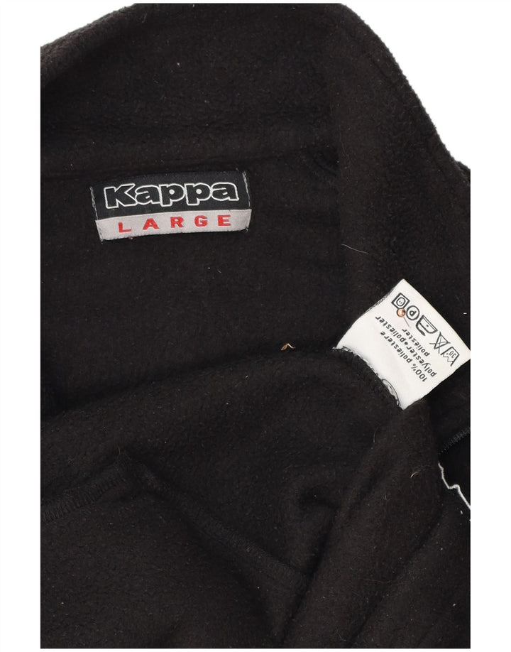 Kappa Mens Fleece Jacket UK 40 Large Black Polyester