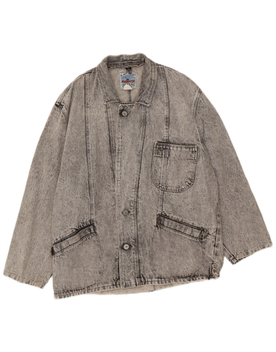 Ανδρικό τζιν μπουφάν Sos UK 38 Medium Grey Cotton