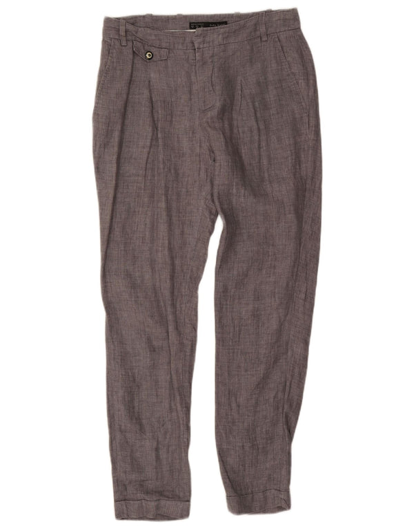 Zara Ανδρικό Slim Chino Παντελόνι XS W24 L26 Γκρι