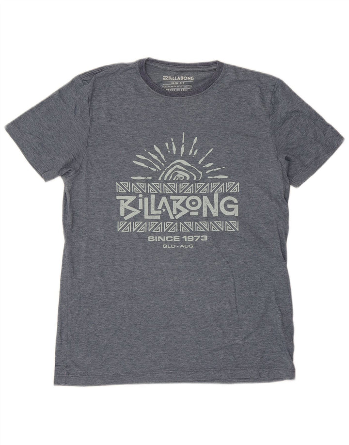 BILLABONG Ανδρικό γραφικό μπλουζάκι Slim Fit Top Μικρό μπλε βαμβακερό