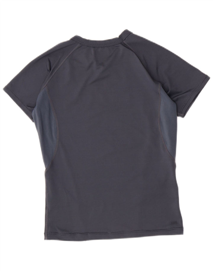 Reebok Boys T-shirt Top 11-12 Years Grey Colourblock Polyester