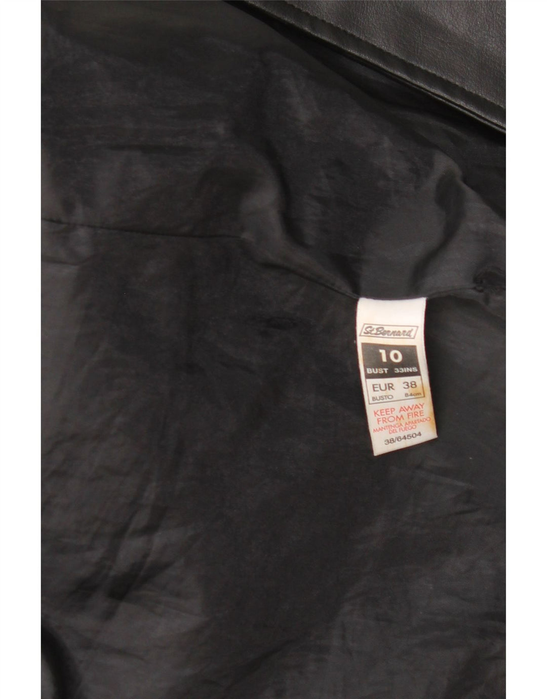 Γυναικείο πανωφόρι St. Bernard UK 10 Small Black Polyethylene