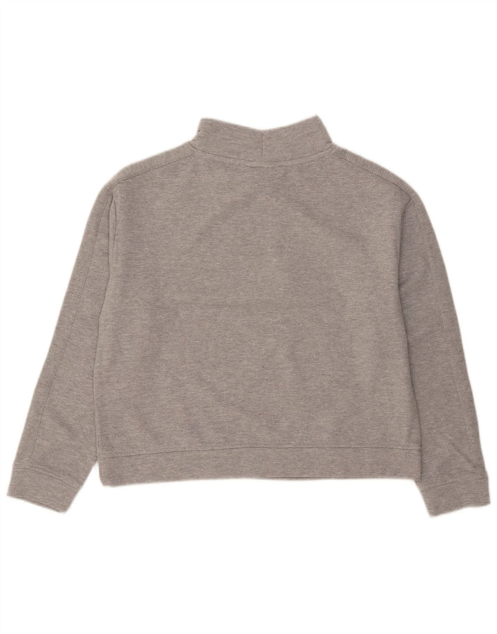 Tommy Hilfiger Γυναικεία φούτερ υπερμεγέθης Crop Jumper UK 10 Small Grey