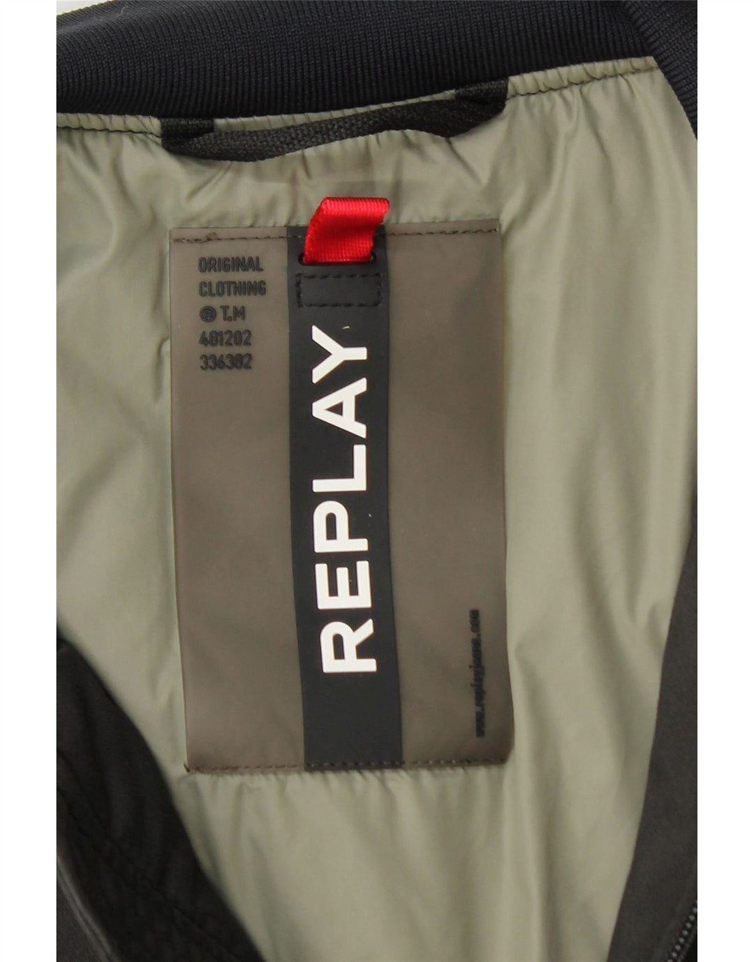 Replay Ανδρικό γραφικό Bomber Jacket UK 38 Medium Grey Colourblock Cotton