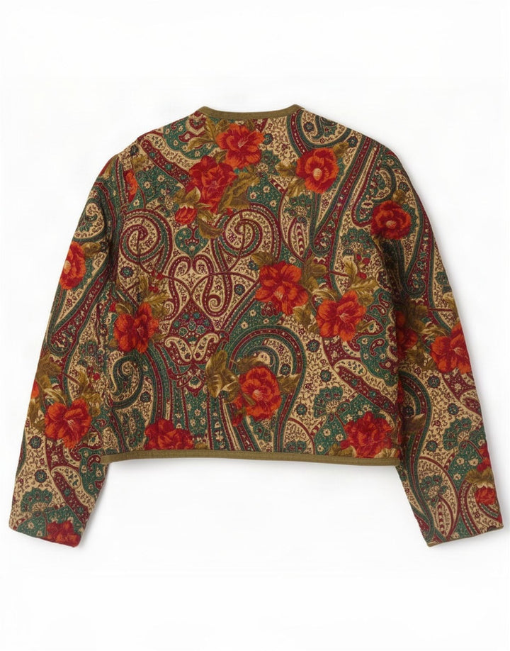 Vintage Γυναικείο Bomber Jacket UK 14 Medium πολύχρωμο Paisley