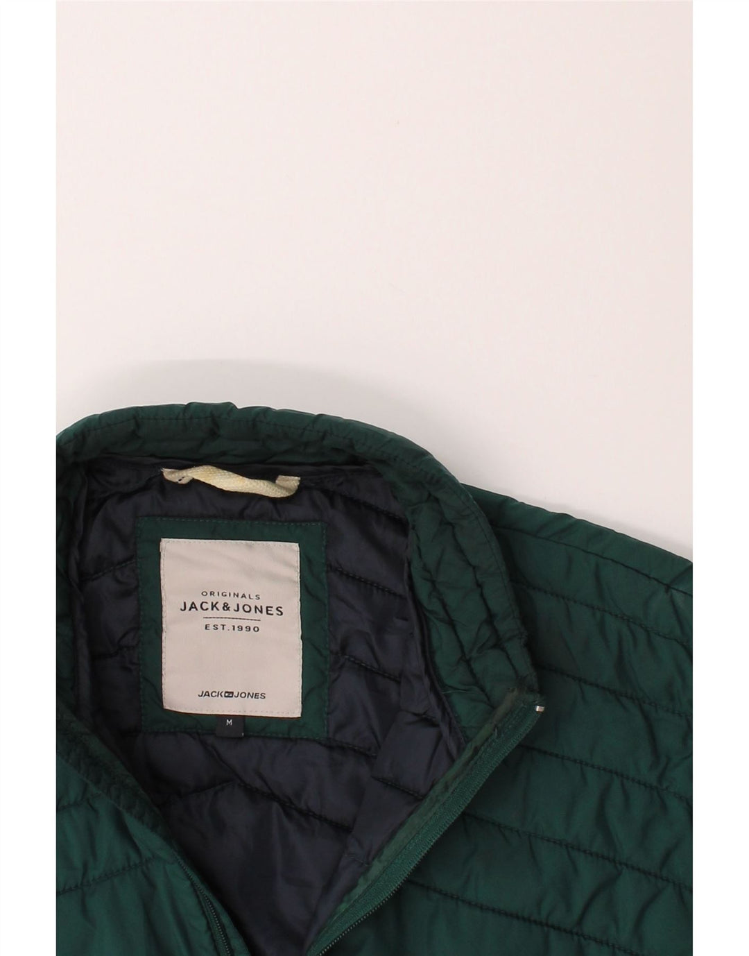 JACK & JONES Mens Padded Jacket UK 38 Medium Green Polyester Vintage Jack & Jones and Second-Hand Jack & Jones from Messina Hembry 