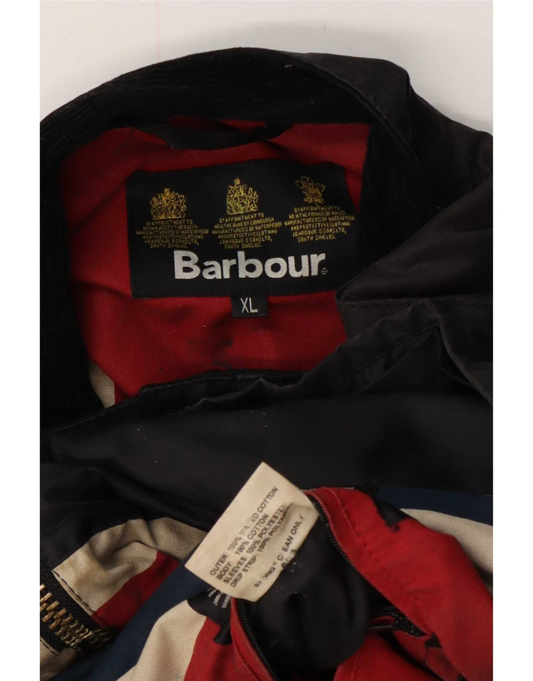Ανδρικό κερωμένο βαμβακερό μπουφάν Barbour UK 42 XL Μαύρο