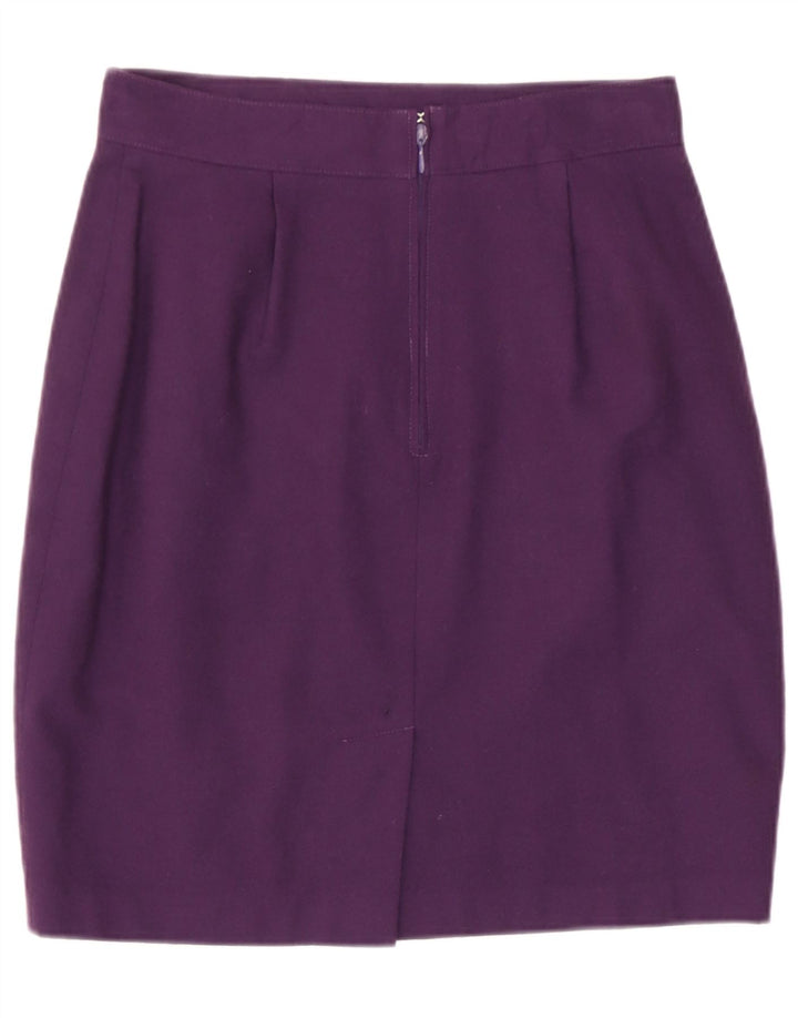 Γυναικεία Pencil Φούστα Benetton IT 44 Medium W28 Purple Wool