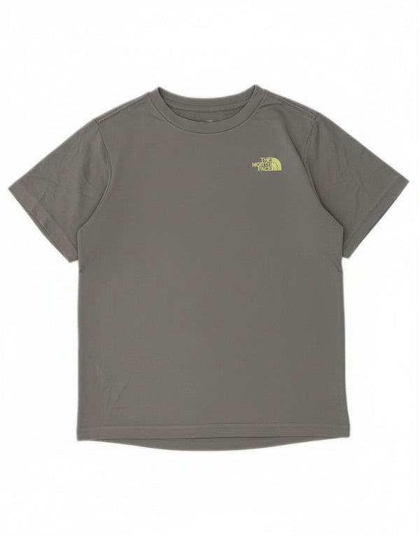 The North Face Boys T-Shirt Top 9-10 Years Medium Grey Polyester