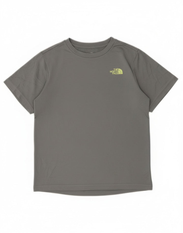 The North Face Boys T-Shirt Top 9-10 Years Medium Grey Polyester