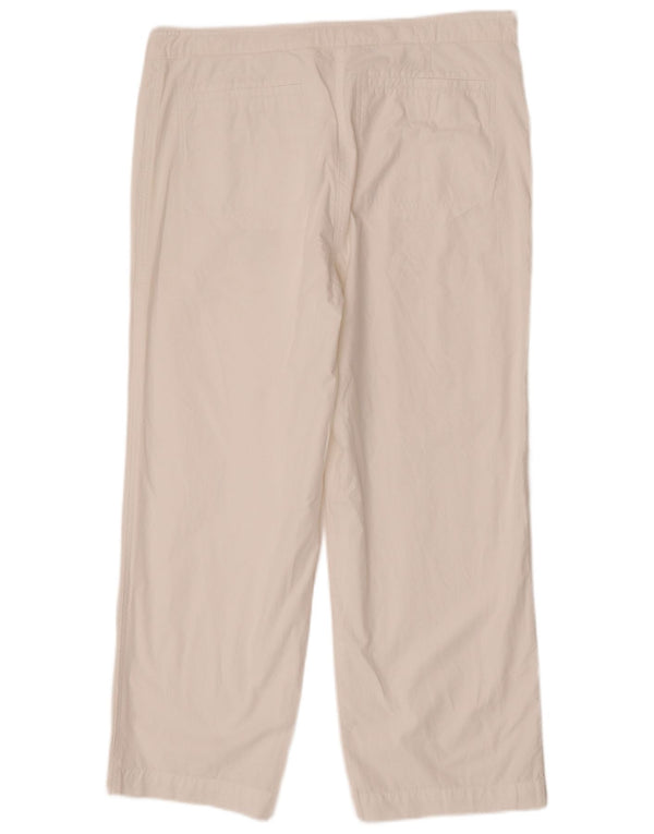 Marks & Spencer Γυναικείο ίσιο παντελόνι Chino UK 14 μεγάλο W34 L26 Λευκό