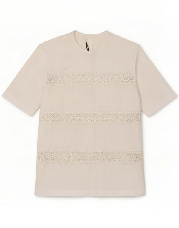 Naracamicee Γυναικεία μπλούζα Top UK 12 Medium White Cotton