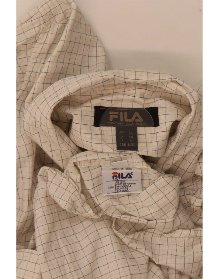 Ανδρικό πουκάμισο Fila, μεσαίο μπεζ, βαμβακερό