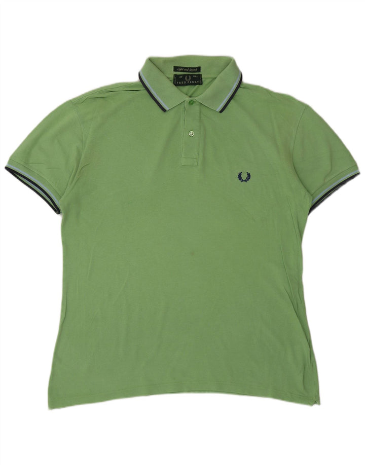 FRED PERRY Ανδρικό πουκάμισο πόλο πράσινο μεγάλο