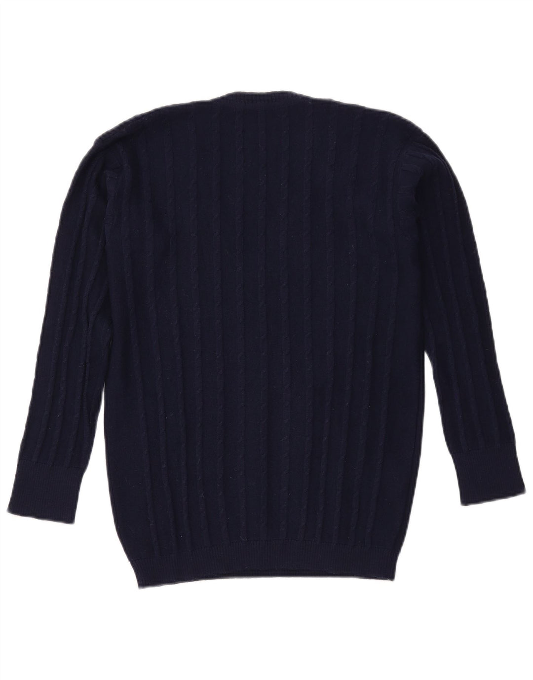 VINTAGE Γυναικείο πουλόβερ με V λαιμόκοψη UK 16 Large Navy Blue