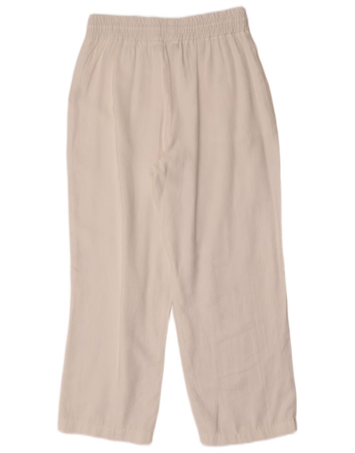 Zara Γυναικείο Cropped Παντελόνι Small W26 L25 White Modal
