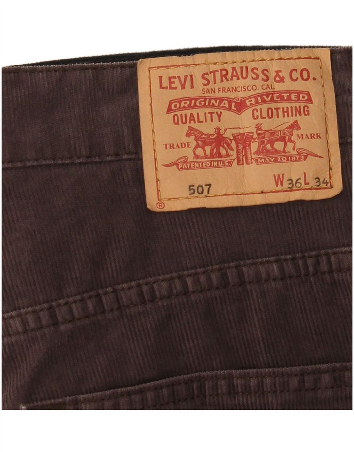 Ανδρικό LEVI'S 507 Bootcut Κοτλέ παντελόνι W36 L34 Καφέ βαμβακερό