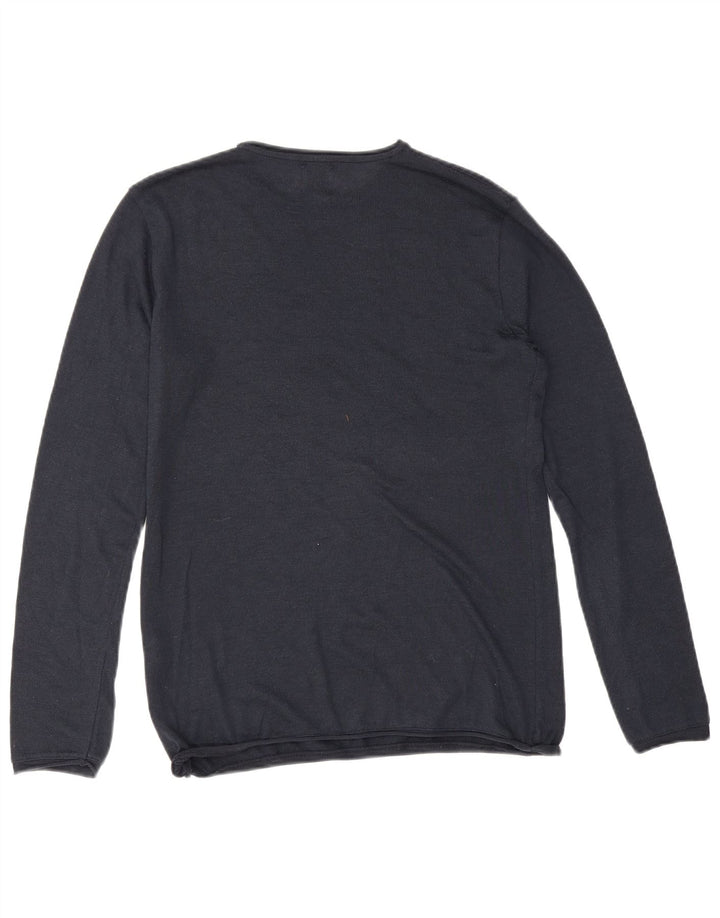 Ανδρικό πουλόβερ Zara Crew Neck Jumper Μικρό Ναυτικό Βαμβακερό