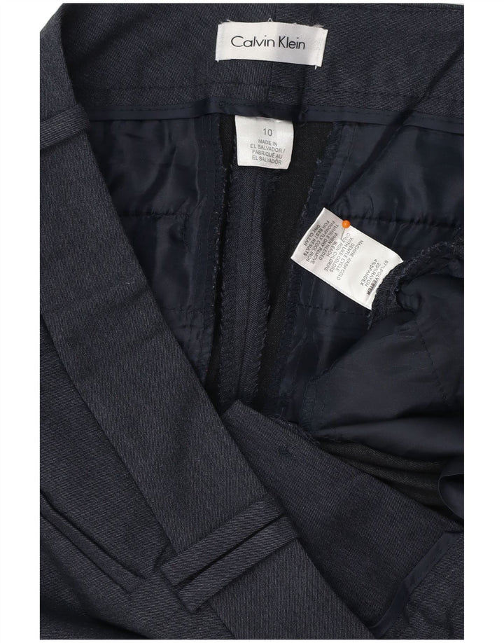 CALVIN KLEIN Γυναικείο Slim Casual Παντελόνι US 10 Large W36 L29 Navy Blue