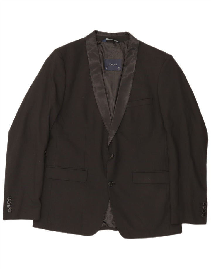 Zara Ανδρικό σακάκι blazer 2 κουμπιών UK 40Large μαύρο