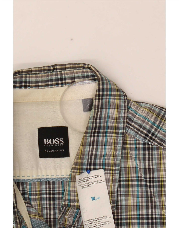 Ανδρικό πουκάμισο Hugo Boss Μικρό πολύχρωμο βαμβακερό καρό