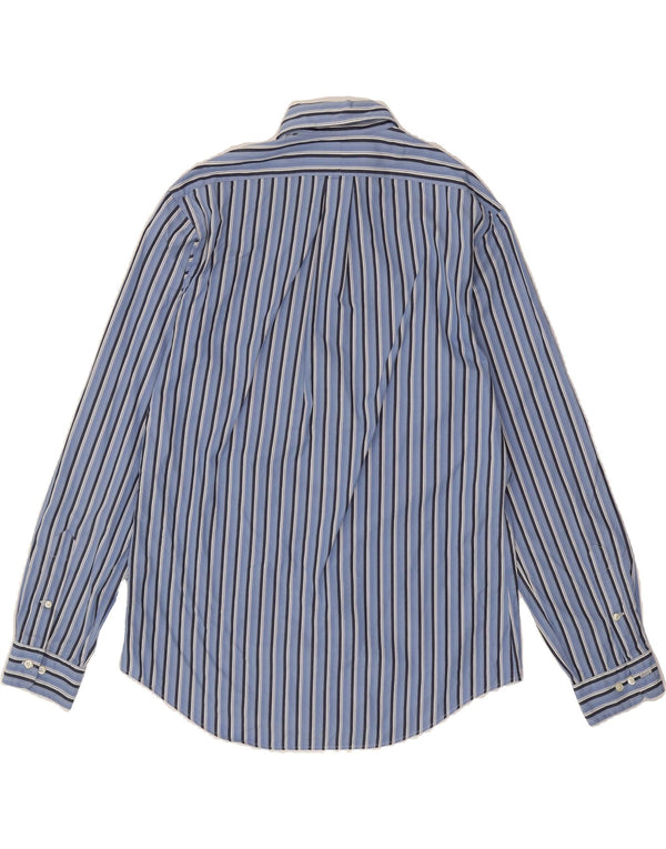 POLO RALPH LAUREN Mens Custom Fit Shirt Size 16 40/41 Large Blue Striped