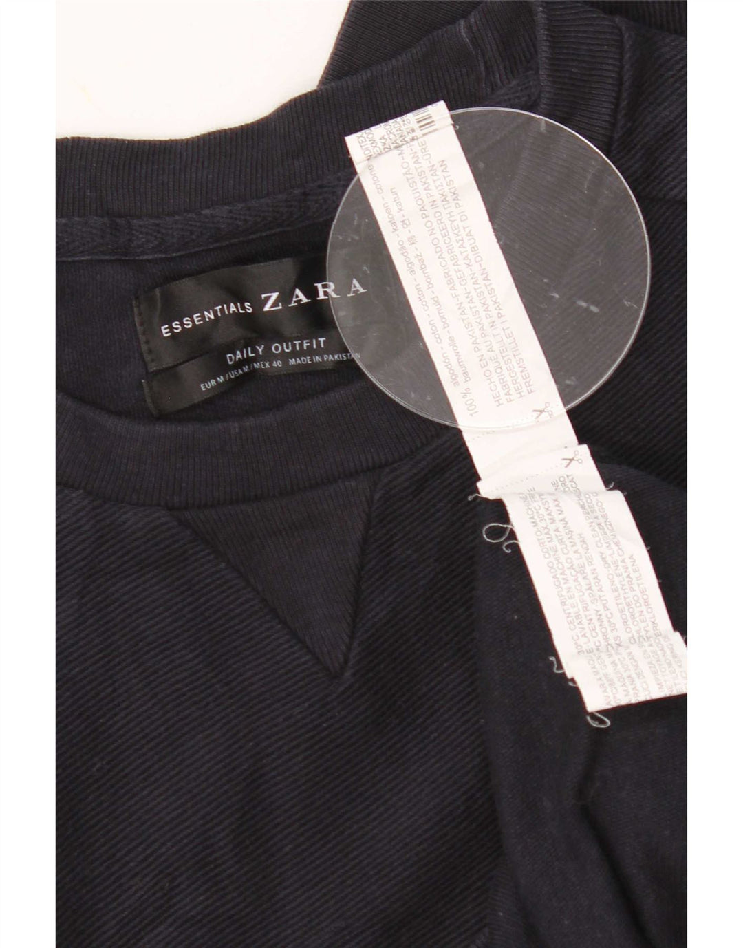 Ανδρικό φούτερ Zara Jumper Μεσαίο γαλάζιο βαμβακερό