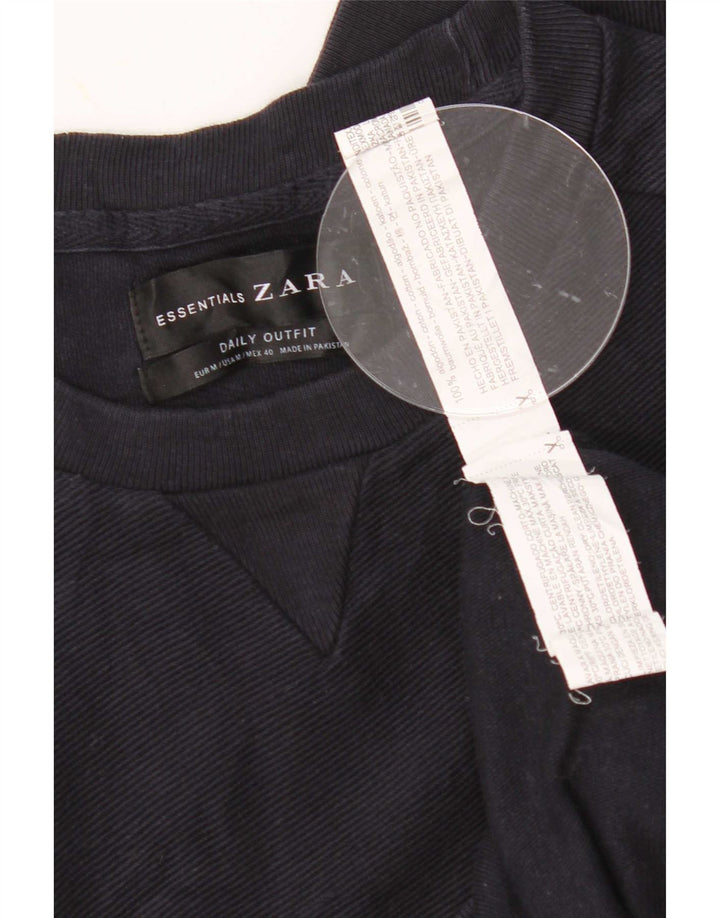 Ανδρικό φούτερ Zara Jumper Μεσαίο γαλάζιο βαμβακερό