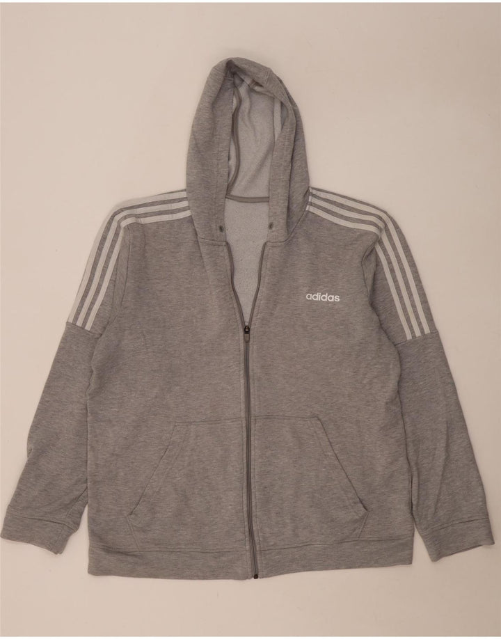 Ανδρικό πουλόβερ με κουκούλα με φερμουάρ Adidas XL Γκρι πολυεστέρας