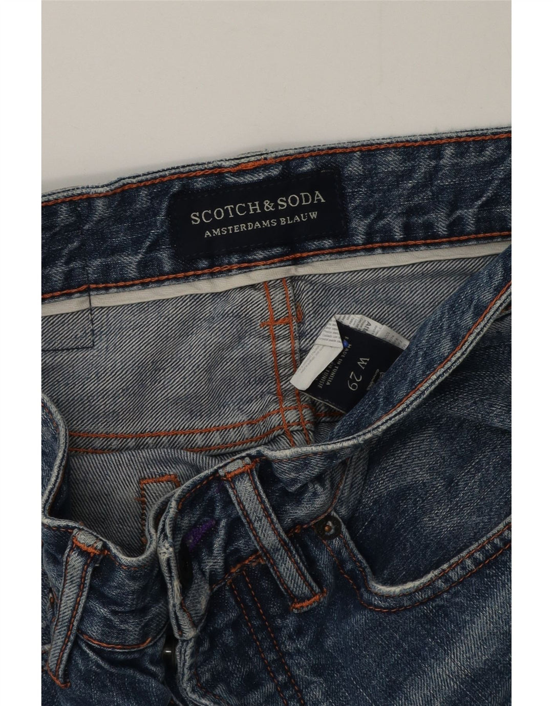 Ανδρικό τζιν σορτς Scotch & Soda ταλαιπωρημένο W29 μικρό μπλε βαμβακερό