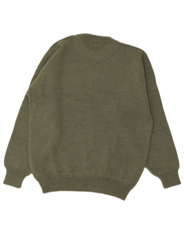 Vintage Ανδρικό πουλόβερ με λαιμόκοψη IT 50 Medium Green