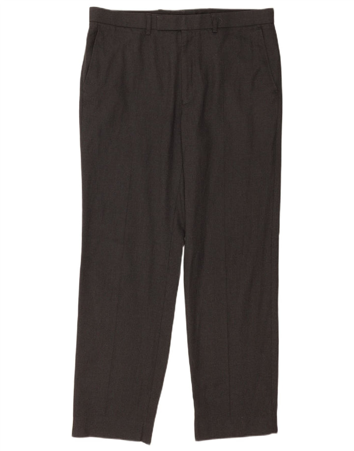 Ανδρικό ίσιο παντελόνι Marks & Spencer W34 L31 Grey Polyester