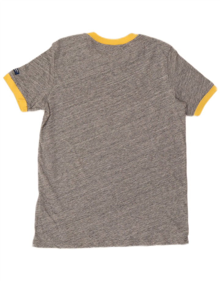 Γυναικείο γραφικό μπλουζάκι SUPERDRY Top UK 8 Βαμβακερά με γκρι φλιτζάνια