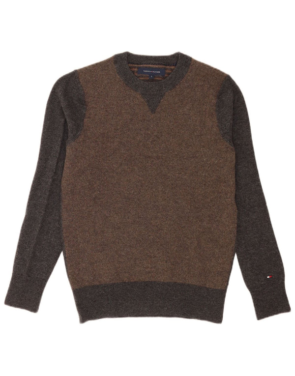 Ανδρικό πουλόβερ με λαιμόκοψη Tommy Hilfiger Small Grey Colourblock