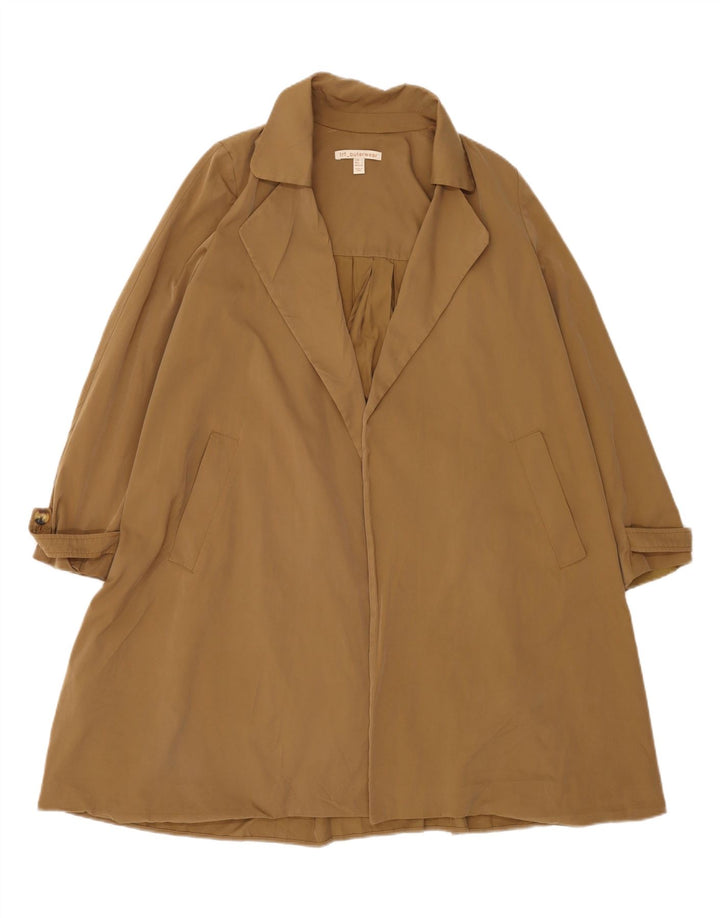 Vintage γυναικεία ανοιχτή καμπαρντίνα UK 10 Small Brown