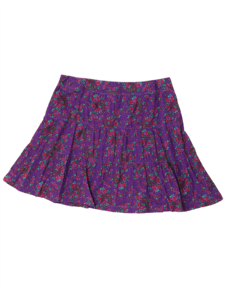 S.Oliver Γυναικεία Μίνι Φούστα EU 40 Medium W34 Μωβ φλοράλ βαμβακερή