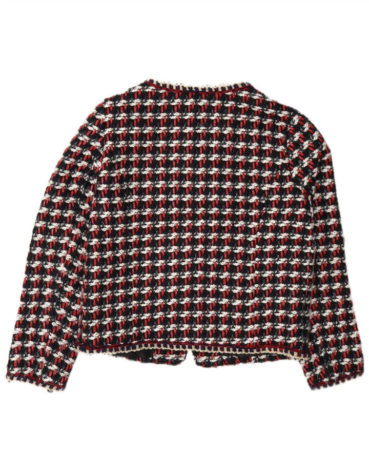 Zara Γυναικείο μπουφάν blazer κανονικής εφαρμογής UK 10 Μικρό πολύχρωμο τσεκ