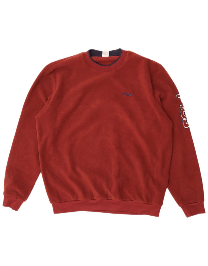 Ανδρικό Fila Graphic Fleece Jumper Large Maroon Πολυεστέρας