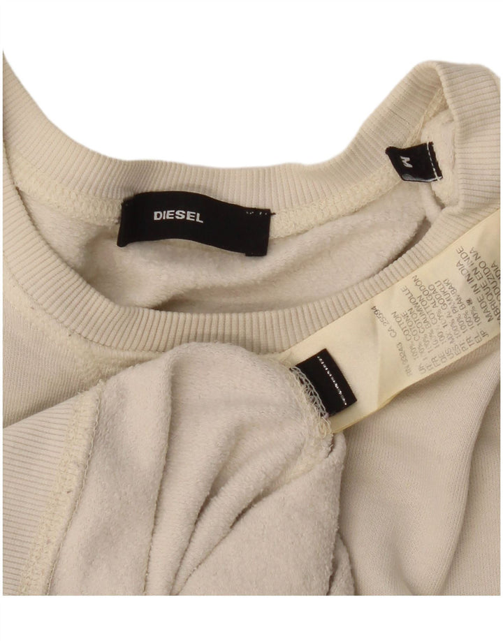 Γυναικεία Diesel Oversized Γραφική Φούτερ Jumper UK 12 Medium White Floral