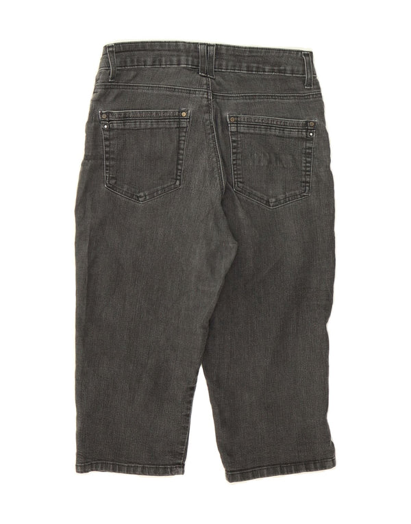 LEE Womens Classic Fit Capri Jeans US 8 Medium W28 L16 Grey Cotton