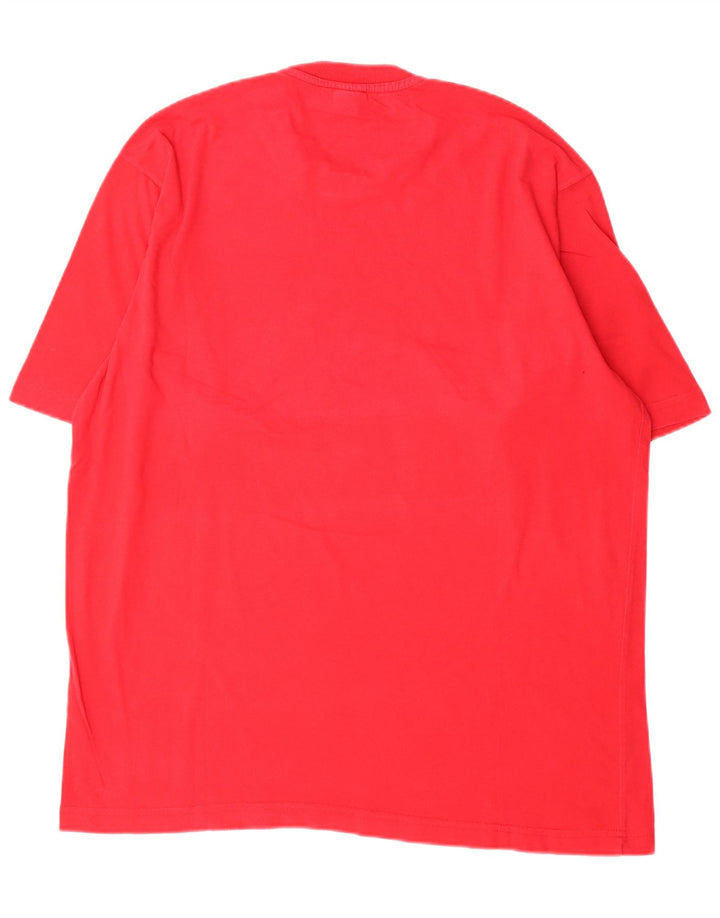Ανδρικό γραφικό T-Shirt Adidas Top μεγάλο κόκκινο βαμβακερό