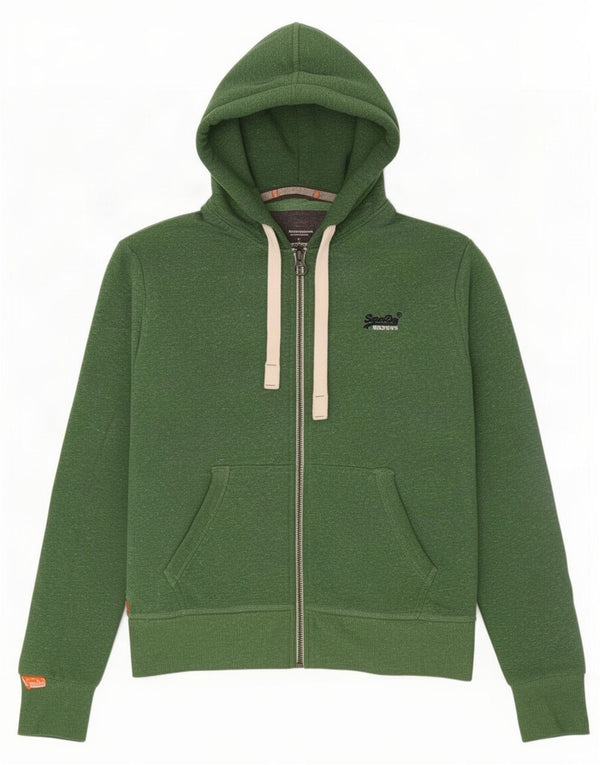Ανδρικό πουλόβερ με κουκούλα με φερμουάρ Superdry Πολυεστέρας με μέτριο πράσινο χρώμα