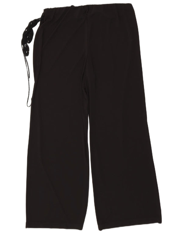Marks & Spencer Γυναικείο φαρδύ παντελόνι UK 22 3XL W34 L32 Μαύρο πολυεστέρα