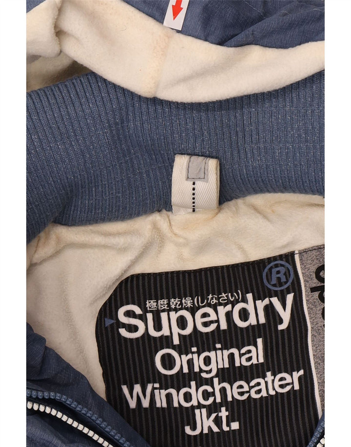 Superdry Γυναικείο Μπουφάν Windbreaker Graphic UK 14 Medium Blue